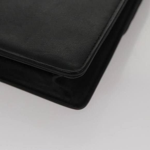 CELINE Chain Shoulder Bag Leather Black Gold Auth 107711 - Picture 16 of 16